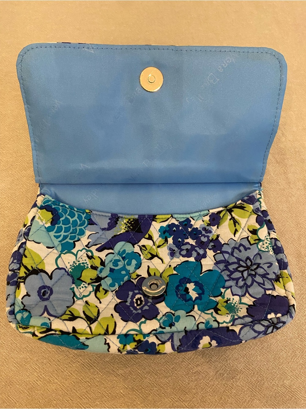 Vera Bradley Quilted Floral Crossbody Bag - Blue Multi - Picture 2 of 10